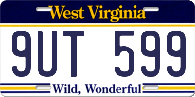 WV license plate 9UT599