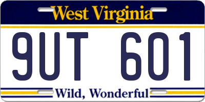 WV license plate 9UT601
