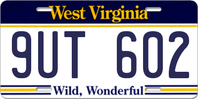 WV license plate 9UT602