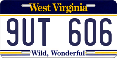 WV license plate 9UT606