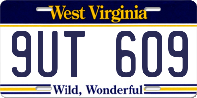 WV license plate 9UT609
