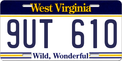 WV license plate 9UT610