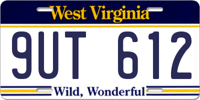 WV license plate 9UT612