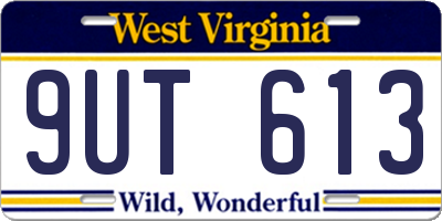 WV license plate 9UT613