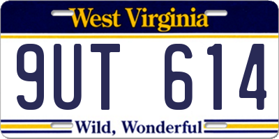 WV license plate 9UT614
