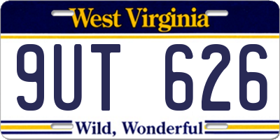 WV license plate 9UT626