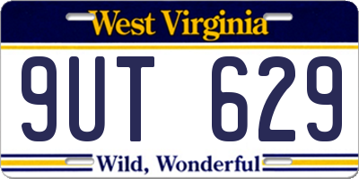 WV license plate 9UT629