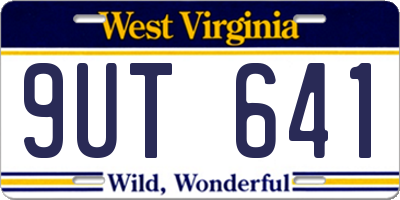 WV license plate 9UT641