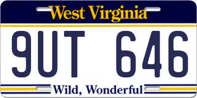 WV license plate 9UT646