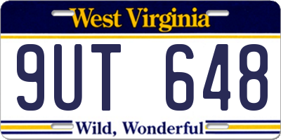 WV license plate 9UT648