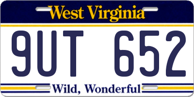WV license plate 9UT652