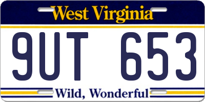 WV license plate 9UT653