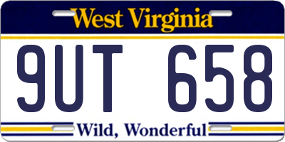 WV license plate 9UT658
