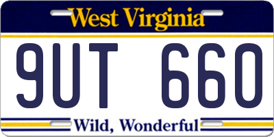 WV license plate 9UT660