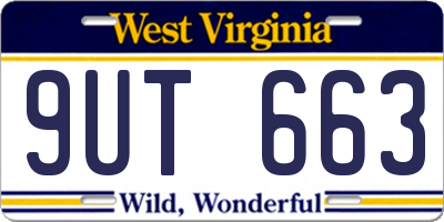 WV license plate 9UT663