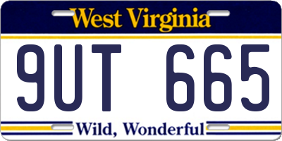 WV license plate 9UT665