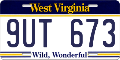 WV license plate 9UT673