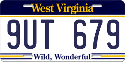 WV license plate 9UT679