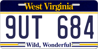 WV license plate 9UT684