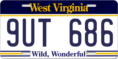 WV license plate 9UT686