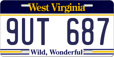 WV license plate 9UT687