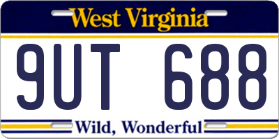 WV license plate 9UT688