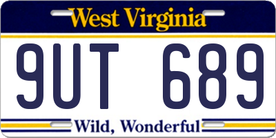 WV license plate 9UT689