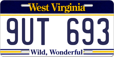 WV license plate 9UT693