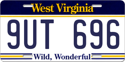WV license plate 9UT696