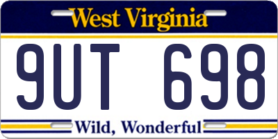 WV license plate 9UT698