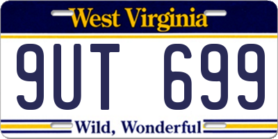 WV license plate 9UT699