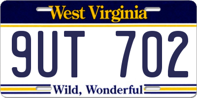 WV license plate 9UT702