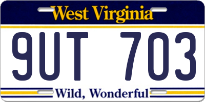 WV license plate 9UT703