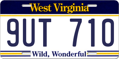 WV license plate 9UT710
