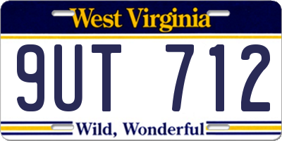 WV license plate 9UT712