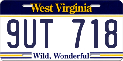 WV license plate 9UT718