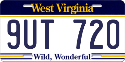 WV license plate 9UT720
