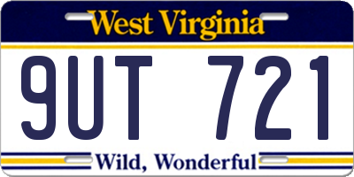WV license plate 9UT721