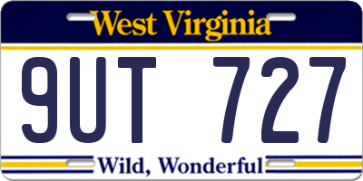 WV license plate 9UT727