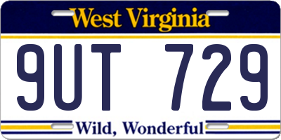 WV license plate 9UT729
