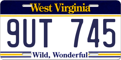 WV license plate 9UT745
