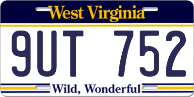 WV license plate 9UT752