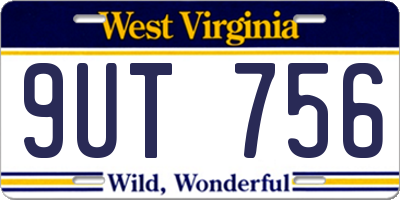 WV license plate 9UT756