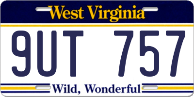 WV license plate 9UT757