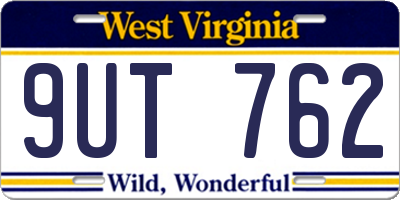 WV license plate 9UT762