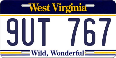 WV license plate 9UT767