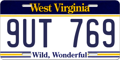WV license plate 9UT769