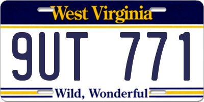 WV license plate 9UT771