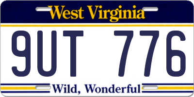 WV license plate 9UT776
