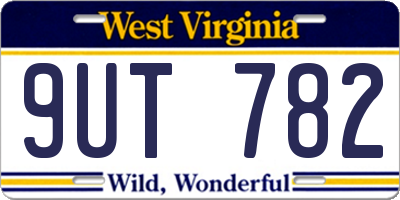 WV license plate 9UT782